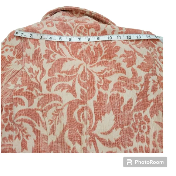 Arden B. Pink Jacquard Belted Straight knee length fully lined coat size XS - Picture 6 of 11